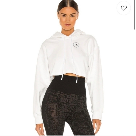 ADIDAS BY STELLA MCCARTNEY FUTUREPLAYGROUND CROPPED HOODIE WHITE SIZE XXS - Picture 1 of 12